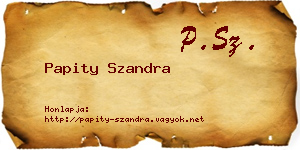 Papity Szandra névjegykártya